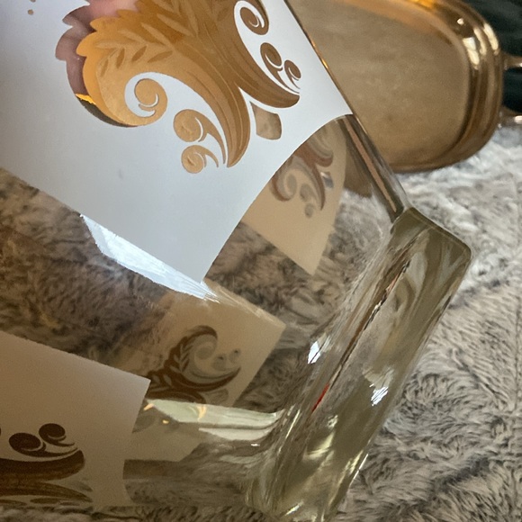 Vintage large glass bowl with small bowl hanger - Picture 7 of 15